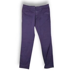 💜 Armani Exchange Men’s Slim Fit Chino Pants 💼 Purple Zip Fly 5-Pocket Size 32